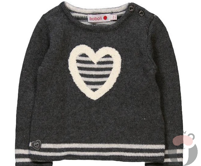 Boboli бебешки пуловер Heart Move On 12м/80см