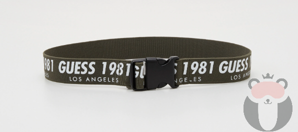 Guess брандиран еластичен колан - каки