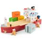 Детски товарен кораб с 4 контейнера  New Classic Toys
