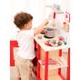 Дървена детска кухня за игра - Бон апети червено New classic toys
