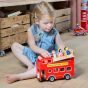 Дървен автобус за разходка New Classic Toys