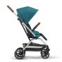 Cybex Бебешка количка Eezy S Twist + 2 сребристо шаси River Blue