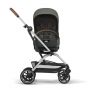 Cybex Бебешка количка Eezy S Twist + 2 сребристо шаси Soho Grey