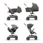 Cybex Бебешка количка Eezy S Twist + 2 сребристо шаси Soho Grey