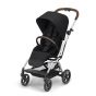 Cybex Бебешка количка Eezy S Twist + 2 сребристо шаси Deep Black