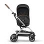 Cybex Бебешка количка Eezy S Twist + 2 сребристо шаси Deep Black