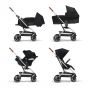 Cybex Бебешка количка Eezy S Twist + 2 сребристо шаси Deep Black