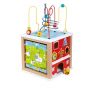 Образователен дървен куб с 5 игри, Lelin Toys