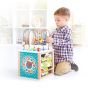 Образователен дървен куб с 5 игри, Lelin Toys