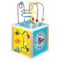 Образователен дървен куб с 5 игри, Lelin Toys