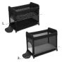 Бебешка кошара  Kinderkraft MOON DREAM, BLACK
