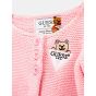 Guess Бебешка памучна плетена жилетка Bear Sweet Pink