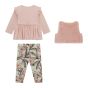 Guess Бебешки комплект за момиче 3 части PINK ROSES