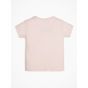 Guess розова детска тениска сребрист принт Basic