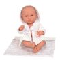 Arias Кукла-бебе Ария с аксесоари за след баня в бяло - 38 см