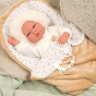 Arias Кукла-бебе Александра със спален чувал в бежово - 40 см
