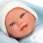 Arias Кукла-бебе Паоло със синьо одеяло и аксесоари - 40 см