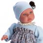 Кукла-бебе Лея със синя шапка с помпон и панталонки, Asi dolls