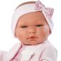 Кукла бебе Мария с розова рокличка и плетена жилетка, Asi dolls