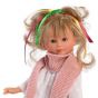 Кукла Силия с розов шал и плетен панталон, 30 см, Asi dolls
