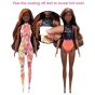 Кукла Mattel Barbie Color Reveal Totally Neon Fashions, с 25 изненади и промяна на цвета Brown