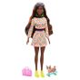 Кукла Mattel Barbie Color Reveal Totally Neon Fashions, с 25 изненади и промяна на цвета Brown