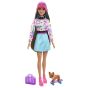 Кукла Mattel Barbie Color Reveal Totally Neon Fashions, с 25 изненади и промяна на цвета Blue