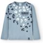 Boboli Памучна блуза Love wild, синя
