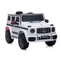 Chipolino Eлектрически джип Mercedes G63 AMG, Бял, EVA гуми, кожа