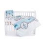 Chipolino Спален детски комплект 5 части за легло, синьо мишле