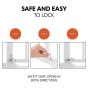 Hauck Предпазна преграда за бебе Clear Step Autoclose 2, White