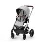 Cybex Бебешка количка Balios S Lux 2023 сребристо шаси, Lava Grey
