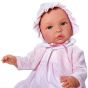 Кукла бебе Лея с рокля, плетена жилетка и шапка, Asi dolls