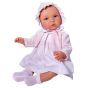 Кукла бебе Лея с рокля, плетена жилетка и шапка, Asi dolls