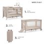 Kinderkraft  Бебешка кошара с аксесоари JOY FULL 2, BEIGE