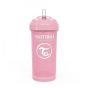 Чаша със сламка 360 ml 12+ месеца розова Twistshake