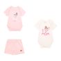 Guess Бебешки подаръчен комплект за момиче I Love Mom, I Love Dad, BALLET PINK