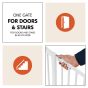 Hauck Предпазна преграда за бебе Clear Step 2 + удължител 9 см., White