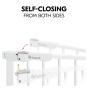 Hauck Предпазна преграда за бебе Clear Step Autoclose 2 + удължител 21 см., White