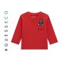 Guess Bear Бебешка блуза с дълъг ръкав CHILI RED