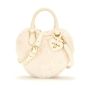 Guess Детска чанта с 2 дръжки и аксесоар - сърце FUR WHITE