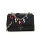 Guess Капитонирана чанта с аксесоар JET BLACK