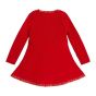 Guess Детска червена рипсена рокля с надписи Christmas