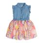 Guess Комбинирана детска рокля MULTI CHIFFON MEDIUM