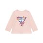 Guess Детска блуза с дълъг ръкав Flowers Ballet Pink