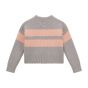 Guess Детски пуловер за момиче GREY AND PINK MACRO