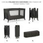 Kinderkraft Бебешка преносима кошара Joy Light, Сива