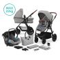 Бебешка количка 3в1 KinderKraft Xmoov, Сива