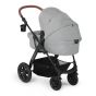 Количка KinderKraft Xmoov 2023, 3в1, Светло сива