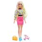 Кукла Mattel Barbie Color Reveal Totally Neon Fashions, с 25 изненади и промяна на цвета Pink